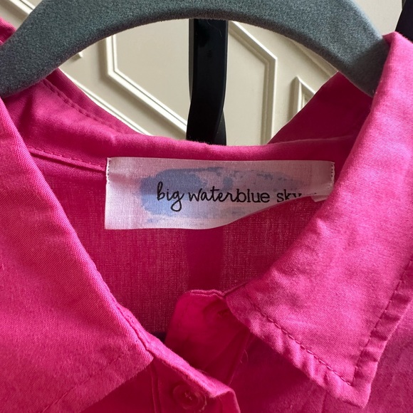 Pink Button-Up Women's Top - Picture 3 of 3